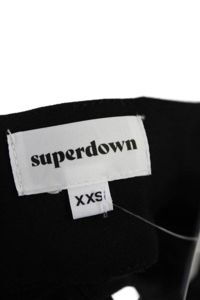 Superdown Womens Back Zip Sleeveless High Neck Mini Sheath Dress Black Size 2XS
