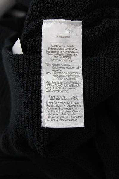 Madewell Women's Long Sleeves Pullover Ribbed Hem Sweater Black Size M