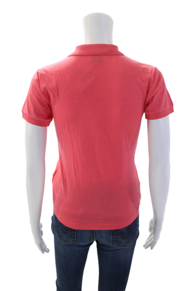 Ralph Lauren Black Label Womens Cotton Short Sleeve Polo Shirt Pink Size S