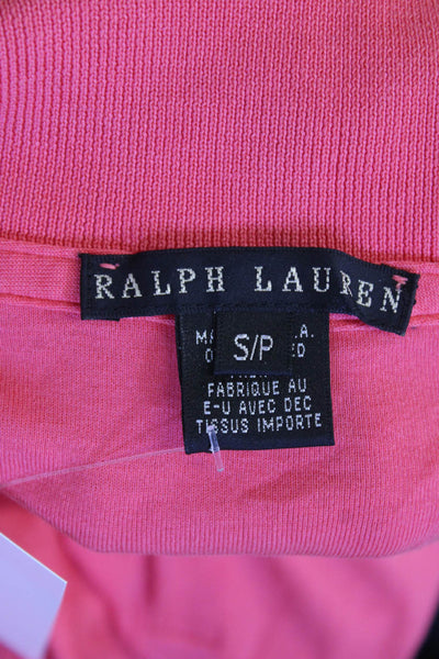 Ralph Lauren Black Label Womens Cotton Short Sleeve Polo Shirt Pink Size S