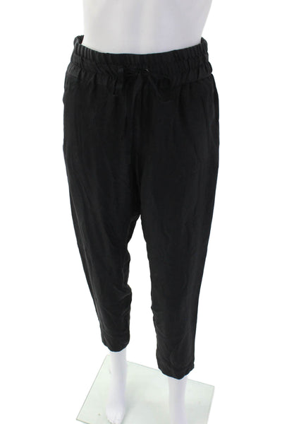 Rag & Bone Womens Silk Elasticated Drawstring Pants Black Size XS
