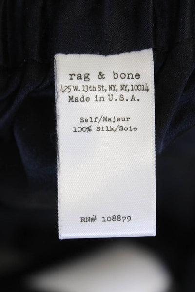 Rag & Bone Womens Silk Elasticated Drawstring Pants Black Size XS