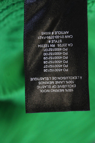 Babaton Womens Merino Wool Pullover V-Neck Long Sleeve Sweater Green Size XS