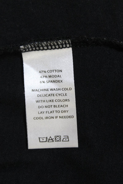 Lilla P Womens Sleeveless Crew Neck Knee Length Dress Black Cotton Size XS