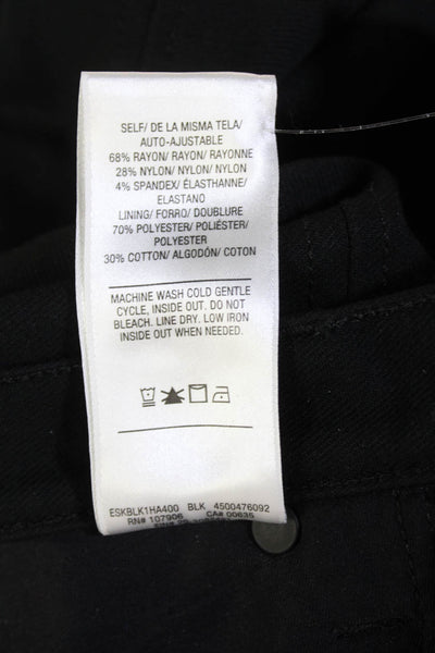 Hudson Womens Zipper Fly Mid Rise Stretch Knit Ankle Pants Black Size 24