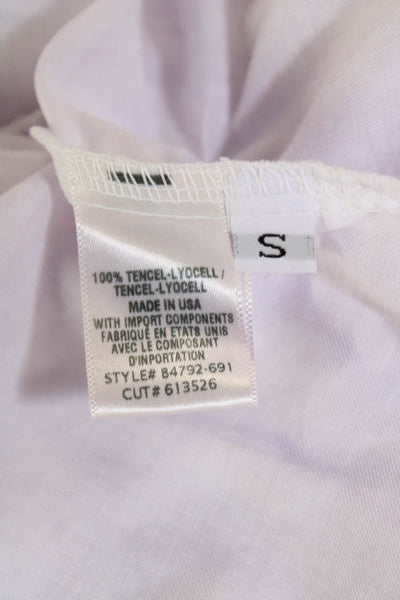 Bella Dahl Womens Button Front Long Sleeve Collared Shirt Purple Size Small