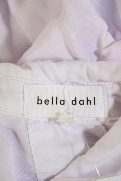 Bella Dahl Womens Button Front Long Sleeve Collared Shirt Purple Size Small