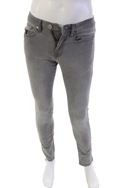 Frame Mens Zipper Fly L Homme Slim Cut Ankle Jeans Gray Denim Size 29
