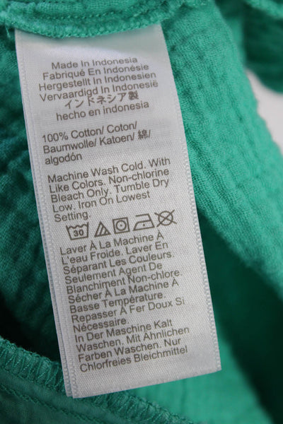 J Crew Womens Cap Sleeve Scoop Neck Gauze Shift Dress Turquoise Cotton Size 8