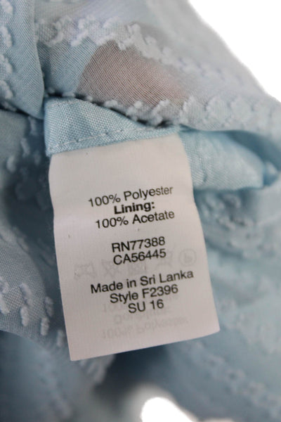 J Crew Womens Side Zip Sleeveless Scoop Neck Sheer Overlay Dress Blue Size 10