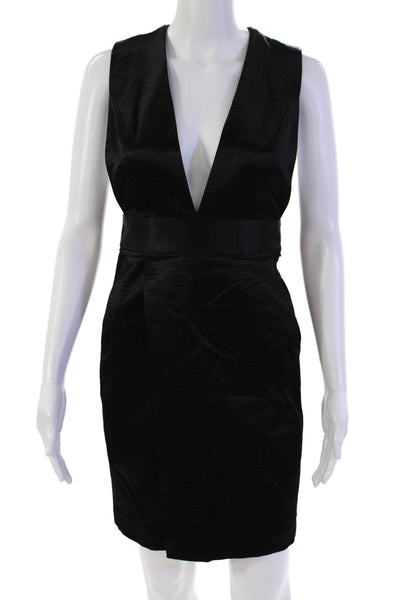 Theyskens Theory Womens V Neck Sleeveless Sheath Dress Black Size 0