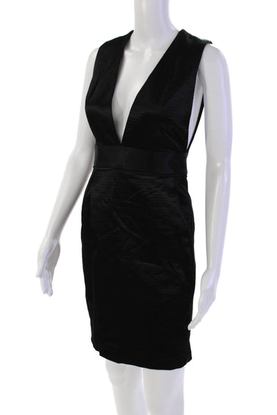 Theyskens Theory Womens V Neck Sleeveless Sheath Dress Black Size 0