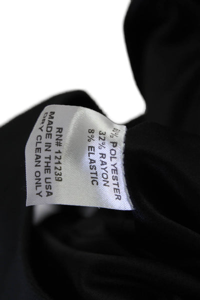 Ryan Roberts Women's Sleeveless Round Neck Mini Shift Dress Black Size L