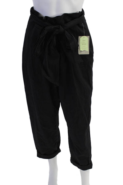 Cartonnier Anthropologie Women's Hook Closure Pleated Front Pants Black Size 12
