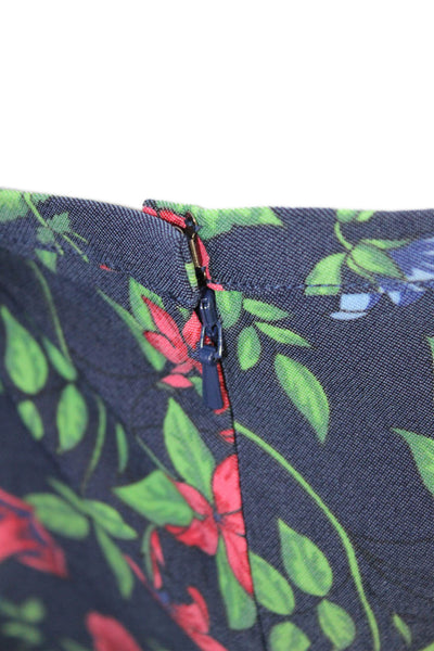 J. Mclaughlin Women's Hook Closure Flat Front Straight Leg Pants Floral Size 12