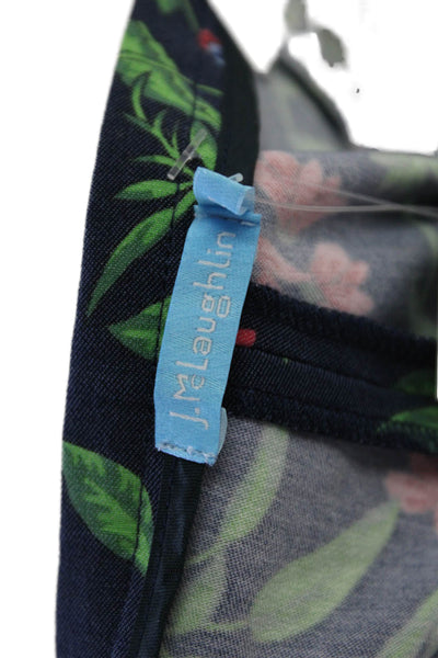J. Mclaughlin Women's Hook Closure Flat Front Straight Leg Pants Floral Size 12