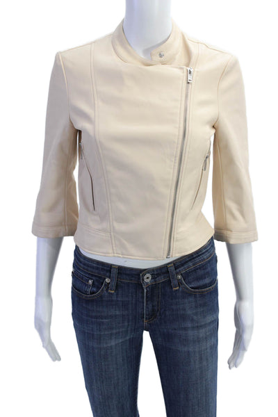 Zara Basic Outerwear Department Zip Up Quarter Sleeve Jacket Pink Size S