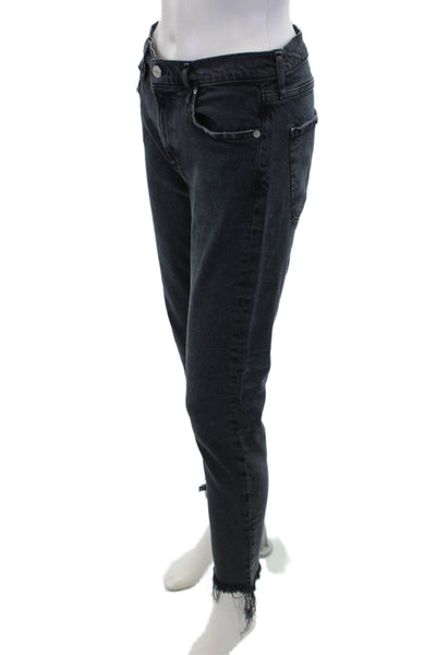 Agolde Womens Distressed Denim Five Pocket Mid-Rise Skinny Jeans Blue Size 27