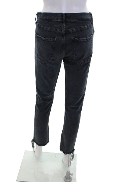 Agolde Womens Distressed Denim Five Pocket Mid-Rise Skinny Jeans Blue Size 27