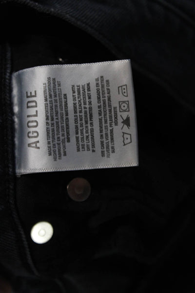 Agolde Womens Distressed Denim Five Pocket Mid-Rise Skinny Jeans Blue Size 27