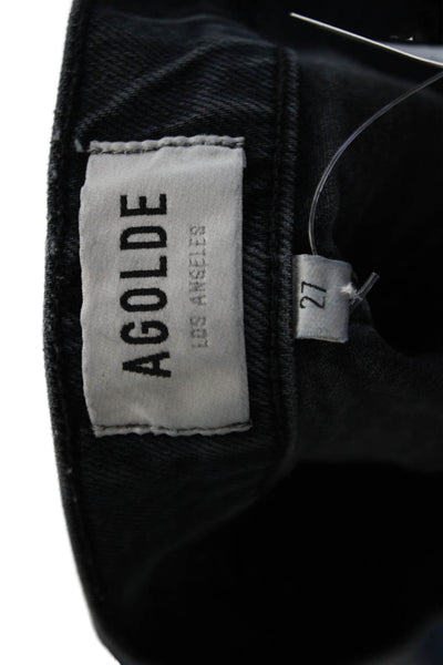 Agolde Womens Distressed Denim Five Pocket Mid-Rise Skinny Jeans Blue Size 27
