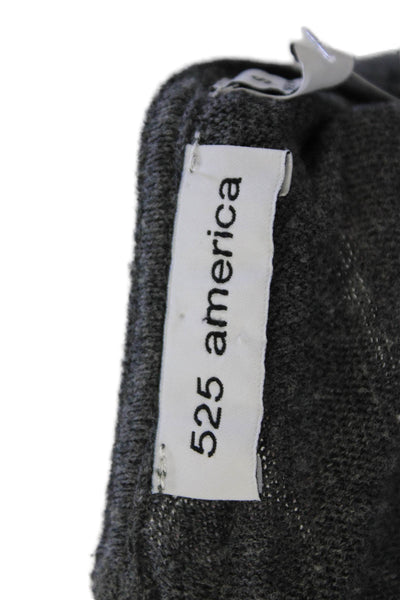 525 America Womens Cotton Blend High Neck Open Back Sweater Top Gray Size S