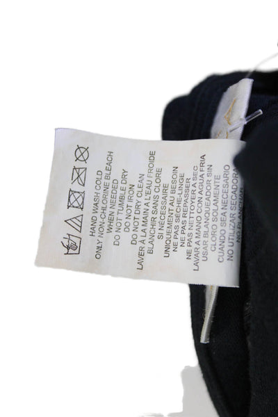 La Blanca Womens Cotton Embroidered Long Sleeve Pullover Tunic Top Black Size XS