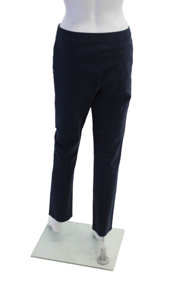 Tory Burch Womens Cotton Blend 3 Pocket Mid-Rise Straight Leg Pants Navy Size 4