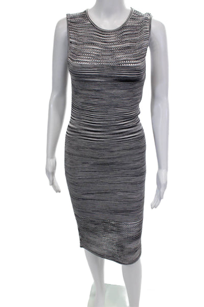 Torn by Ronny Kobo Womens Stretch Knit Heather Sleeveless Dress Gray Size M