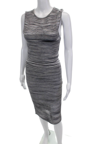 Torn by Ronny Kobo Womens Stretch Knit Heather Sleeveless Dress Gray Size M