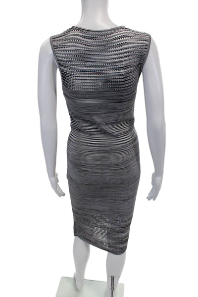 Torn by Ronny Kobo Womens Stretch Knit Heather Sleeveless Dress Gray Size M
