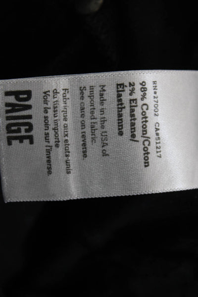 Paige Womens Cotton Denim Two Pocket Mid-Rise Skinny Jeans Black Size 28