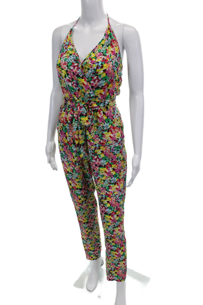 Yumi Kim Womens Spaghetti Strap Wrap Waist Jumpsuit Multicolor Size XS