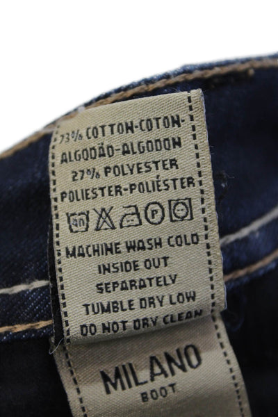 DL1961 Womens Cotton Dark Wash Mid Rise Bootcut Jeans Blue Size 24