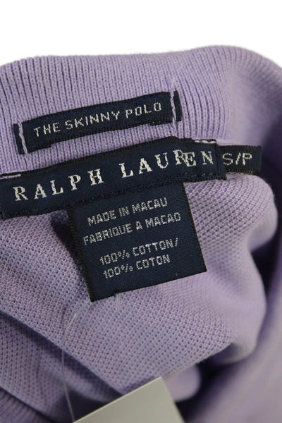 Ralph Lauren Blue Label Womens Short Sleeve Slim Fit Polo Shirt Purple Size S