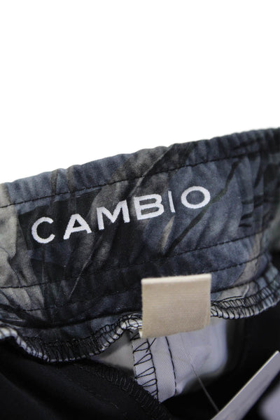 Cambio Women's Drawstring Wasist Pockets Tapered Leg Jogger Pants Black Size 42