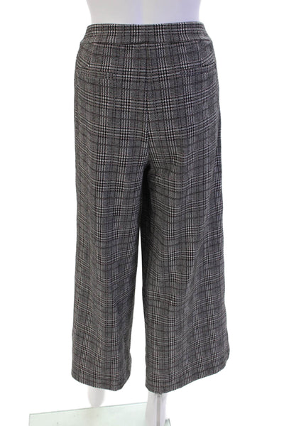 Lysse Women's Pull-On Flat Front Straight Leg Ankle Dress Pants Plaid Size L