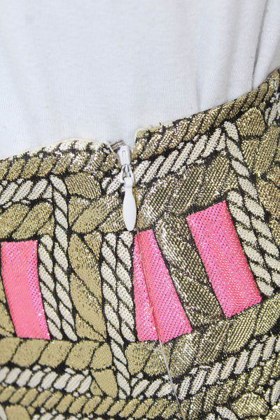 J. Mclaughlin Women's Hook Closure Lined Abstract Print Mini Skirt Size 12