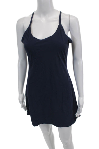 Outdoor Voices Womens Short Spaghetti Strap Workout Dress Blue Size S