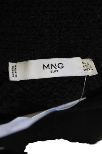 MNG Womens Long Sleeve Oversized Mock Neck Sweater Black Size Extra Small