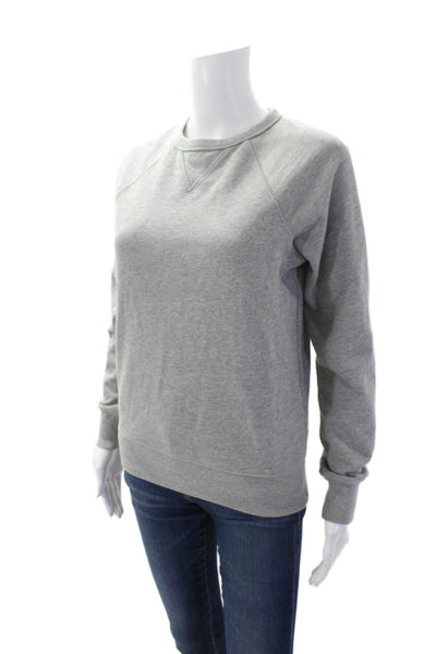 Everlane Womens Cotton Crew Neck Pullover Sweatshirt Top Gray Size XXXS