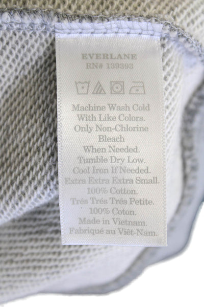 Everlane Womens Cotton Crew Neck Pullover Sweatshirt Top Gray Size XXXS