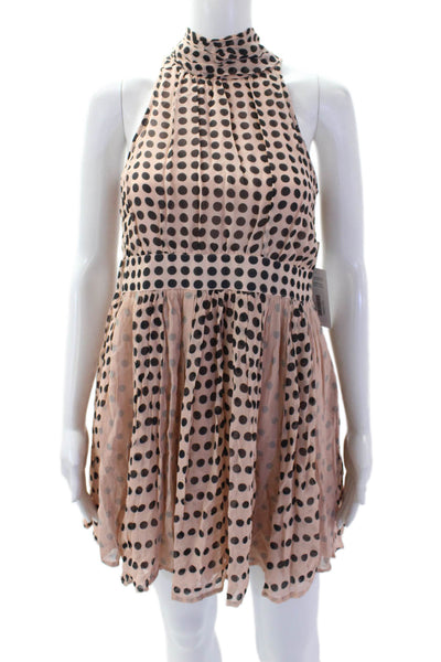 Maeve Anthropologie Womens Polka Dot Sleeveless Mini Dress Pink Size XXSP