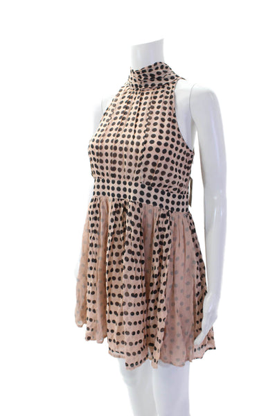 Maeve Anthropologie Womens Polka Dot Sleeveless Mini Dress Pink Size XXSP