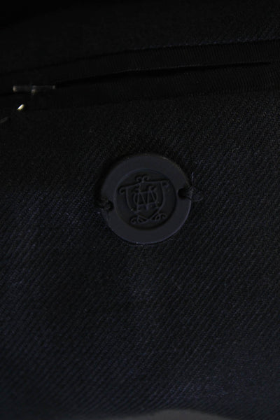 Massimo Dutti Womens Two Button Notched Lapel Blazer Jacket Black Size 40R