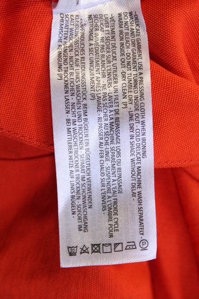 Finders Keepers Women's Puff Sleeves O-Ring Cropped Top Blouse Orange Size XS
