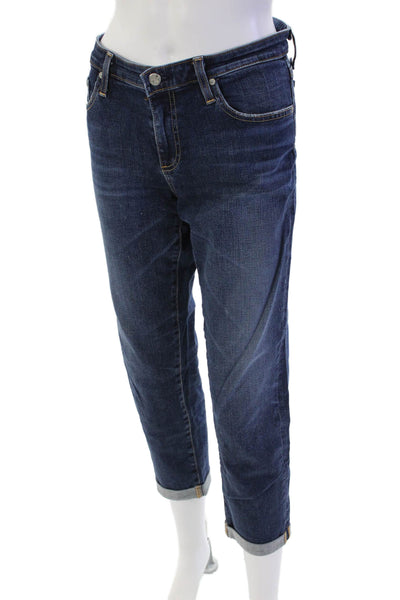 AG Adriano Goldschmied Womens Cotton The Stevie Roll Up Jeans Blue Size 31