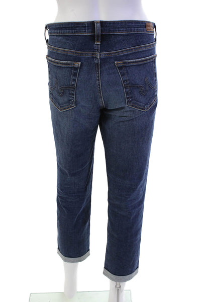 AG Adriano Goldschmied Womens Cotton The Stevie Roll Up Jeans Blue Size 31