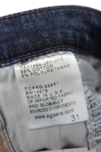 AG Adriano Goldschmied Womens Cotton The Stevie Roll Up Jeans Blue Size 31