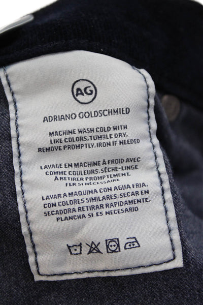 AG Adriano Goldschmied Womens Cotton Corduroy Slim Fit Jeans Blue Size 32